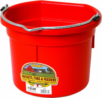 Miller Red Flat Back Bucket 8 Quarts Durable Professional Farm-Grade