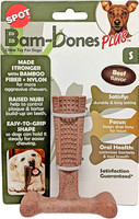 Ethical pet SPOT Bam-bones Plus Bamboo Strong Dog Chew Toy Beef Flavor Small