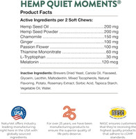 NaturVet Hemp Quiet Moments Plus Hemp Seed for Dogs 180 Soft Chews