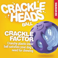 JW Puppy Crackle Heads Ball Makes Entertaining Crackling Sound Small Dog Toy