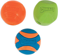 ChuckIt Fetch Medley Variety 3-Pack Erratic, Strato, Ultra Squeak Medium Dog Toy