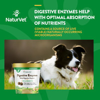 NaturVet Digestive Enzymes Plus Pre & Probiotics for Dogs 70 Soft Chews