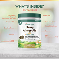 NaturVet Hemp Allergy Aid Plus Hemp Seed for Dogs 120 Soft Chews