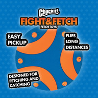 Chuckit Ultra Flight Disk Durable Rubber Rim Run and Fetch Toy For All Dogs