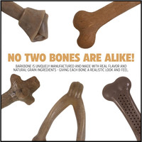 Pet Qwerks Dinosaur Barkbone For Aggressive Chewers Steak Flavor For Medium Dogs