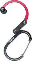 GEAR AID Aluminum Heroclip, Medium 60 lb Max Load - Black Red