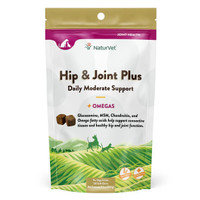 NaturVet Hip and Joint Plus Omegas for Dogs and Cats 120 Soft Chews