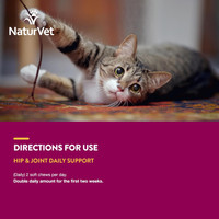 NaturVet Hip and Joint Daily Support Plus Omegas for Cats 60 Soft Chews