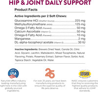 NaturVet Hip and Joint Daily Support Plus Omegas for Cats 60 Soft Chews