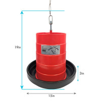 Little Family Members 30-Pound Poultry Feeder Adjustable Flow and Feed-Saving Lip