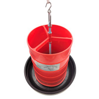 Little Family Members 30-Pound Poultry Feeder Adjustable Flow and Feed-Saving Lip