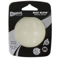 Chuckit MAX GLOW In the Dark Ball Light Play Fetch Ball Dogs Medium Rechargeable