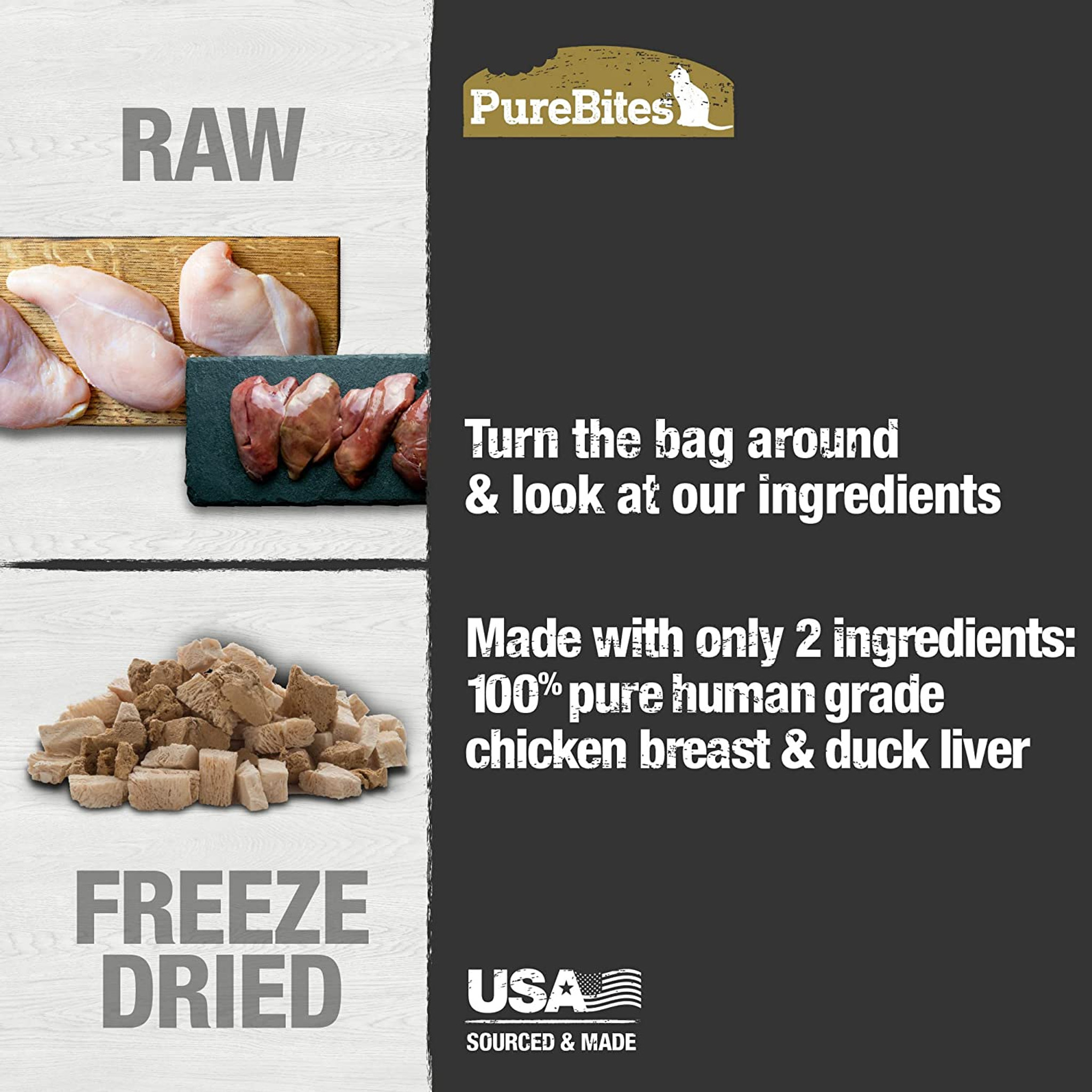 PUREBITES Chicken Breast Freeze-Dried Raw Cat Treats, 1.09-oz bag