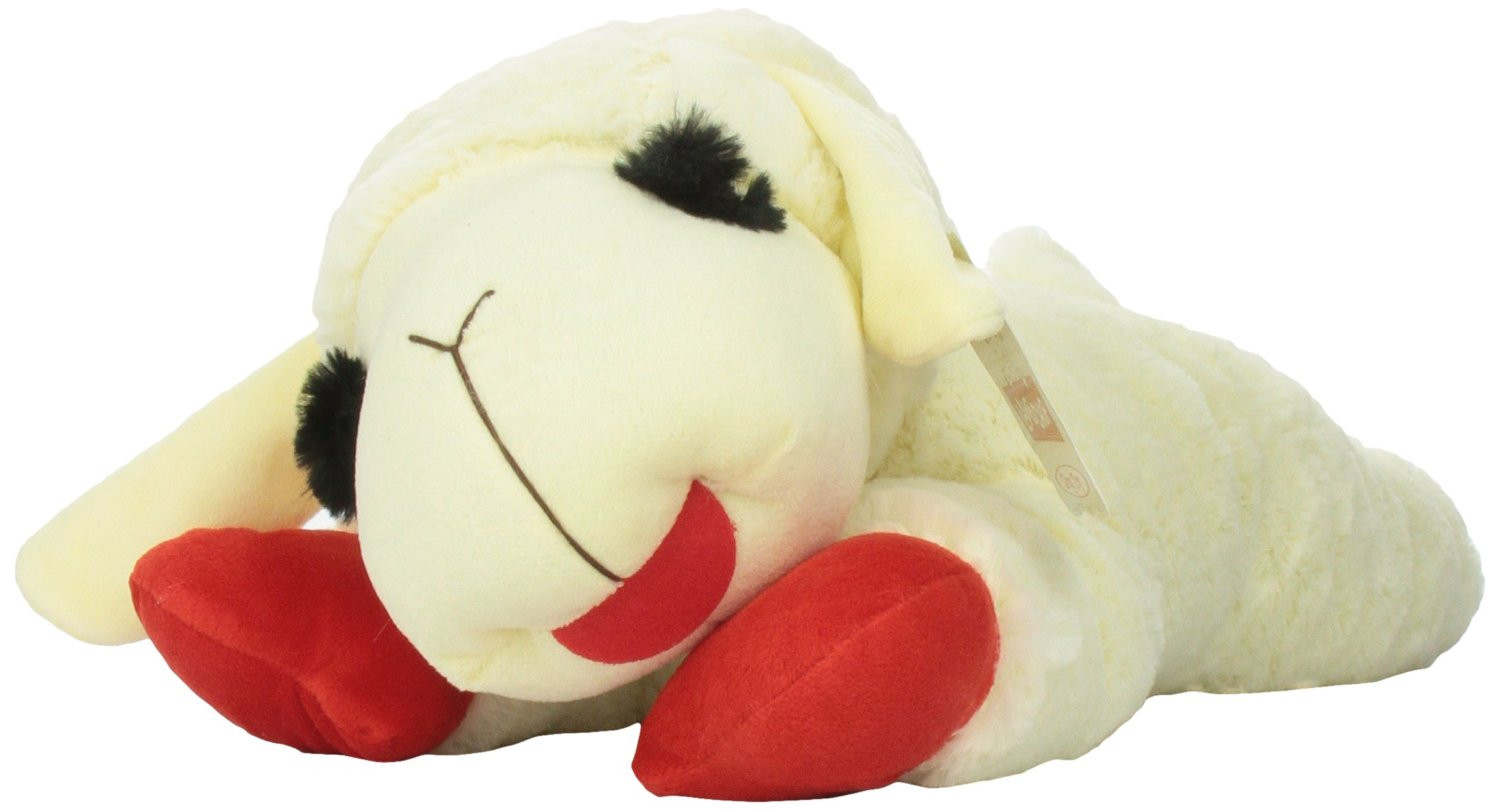 24 lamb chop dog toy