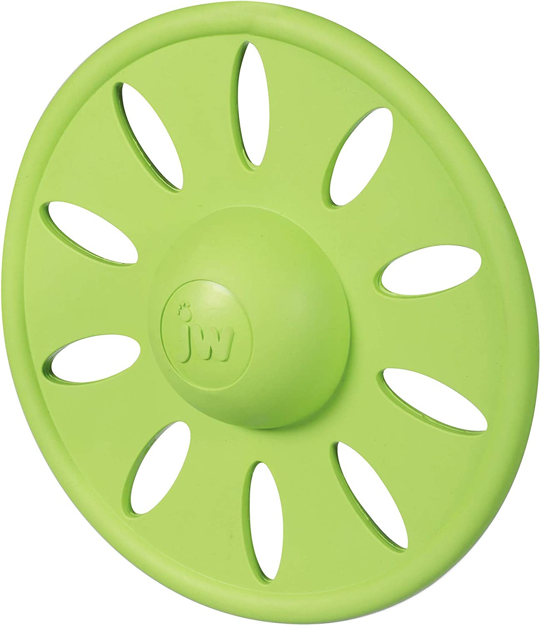 JW Pet Whirlwheel Flying Disc Natural Rubber Wheel Interactive Fun Dog Toy  Large