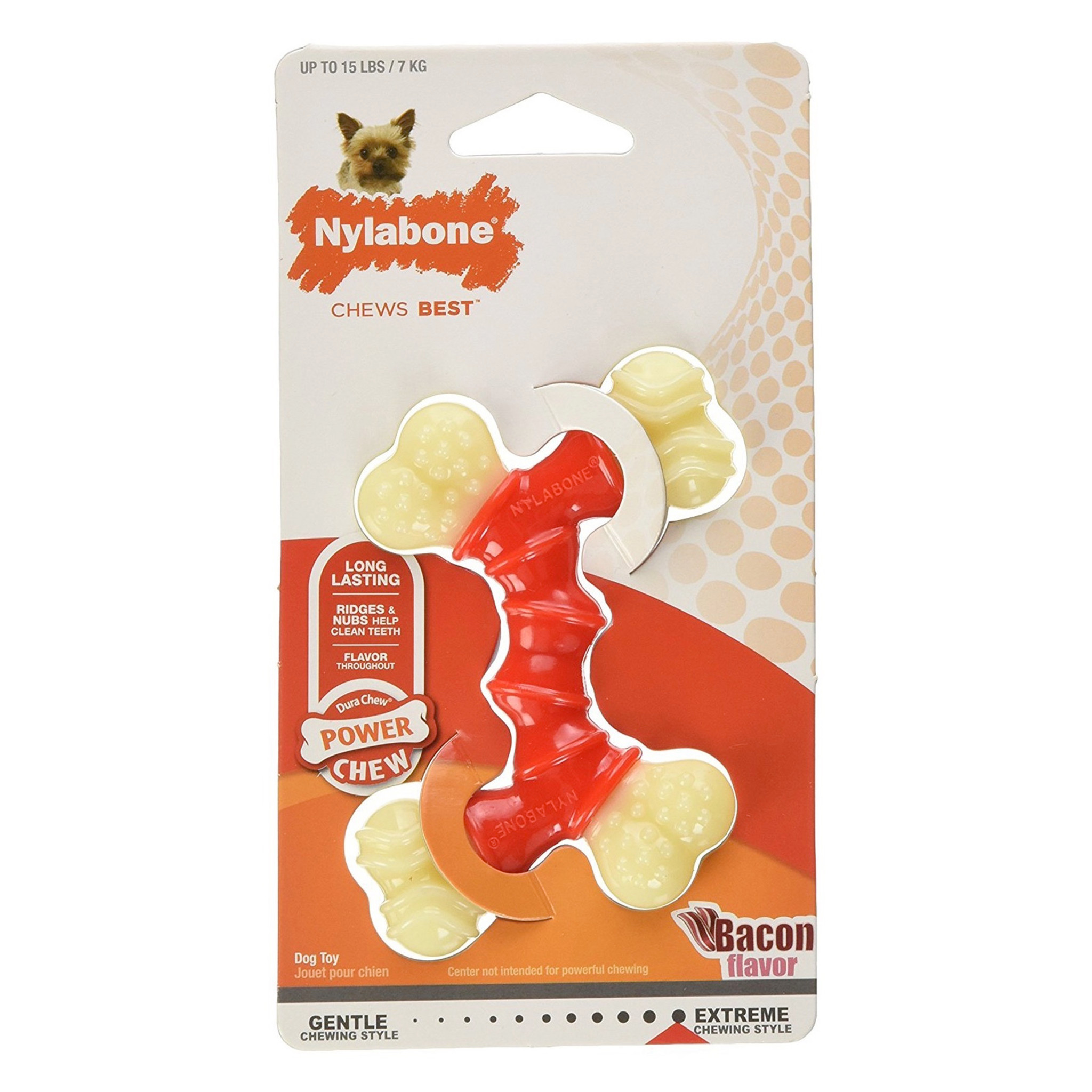 Dog Nylon Bone & Chew Treat Twin Pack, Power Chew