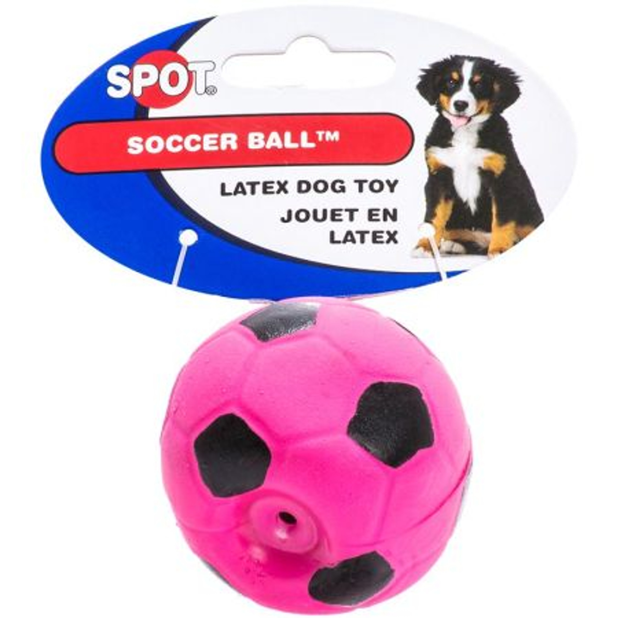 Ethical Pet Spot Sensory Ball 2.5 inch Colorful Rubber Squeaker Toy for Dogs