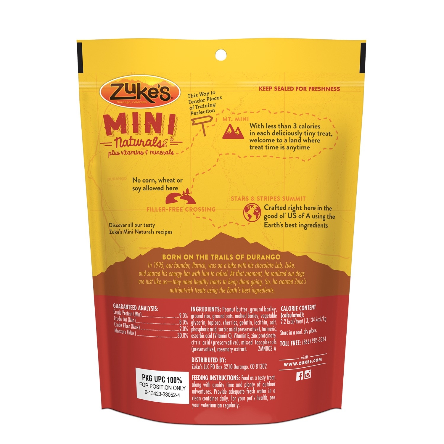 Zuke's Mini Natural Healthy Fresh Peanut Butter and Oats Dog Training