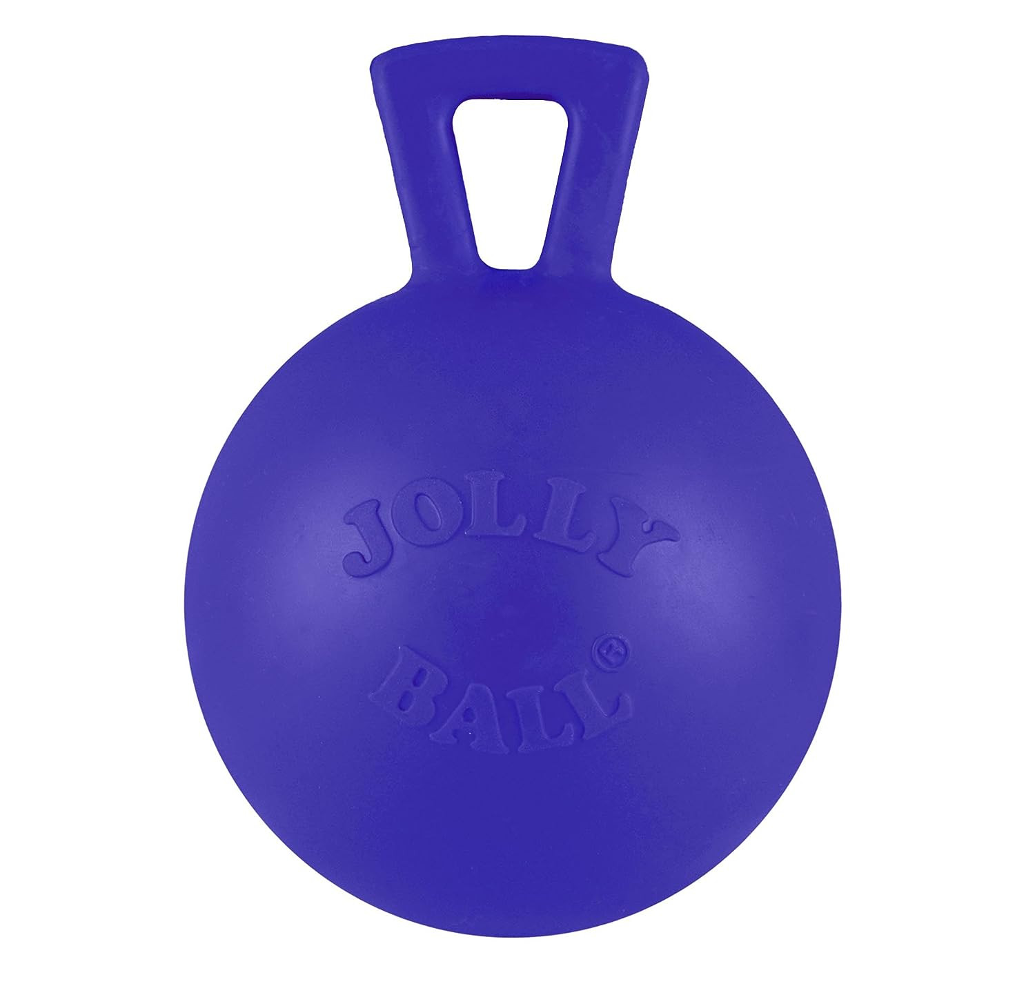 Jolly Pets Tug-N-Toss 10 inch Blue Rubber Ball with Handle Chew