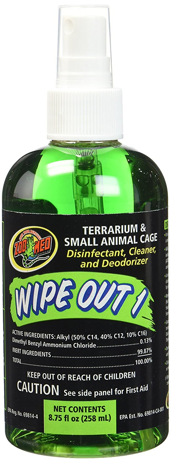 Zoo Med Wipe Out 1 8.75 oz Terrarium Small Animal Cage Disinfectant