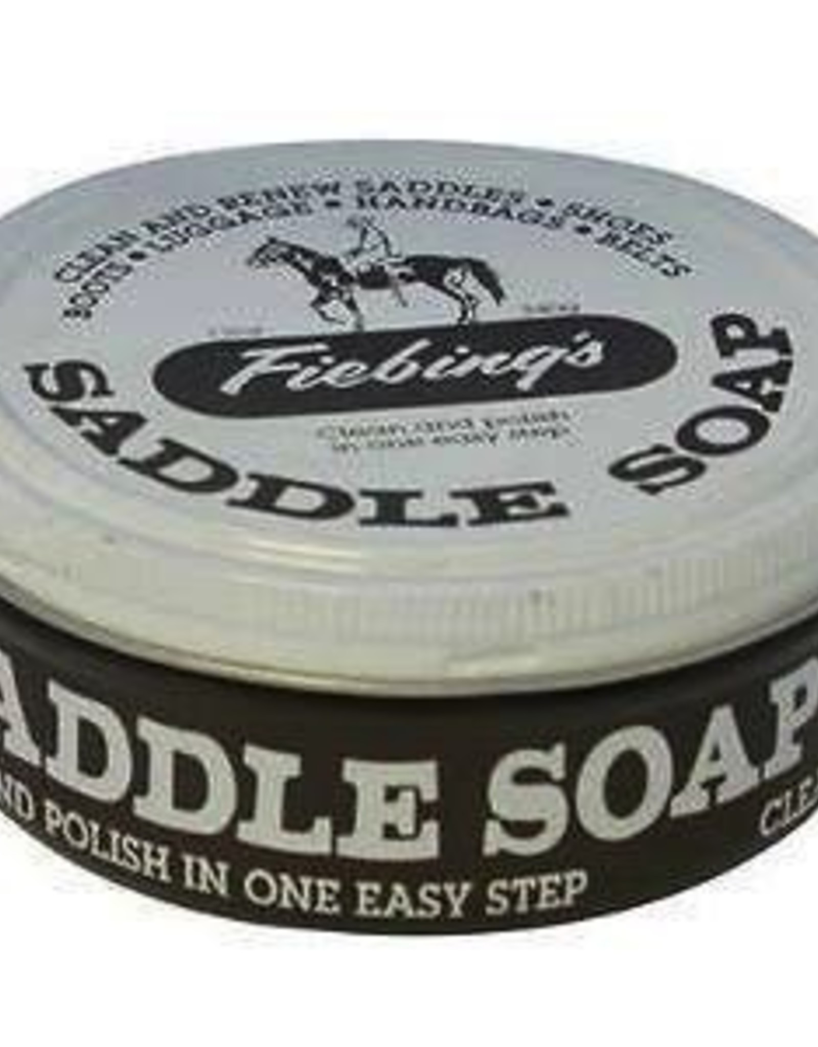 Fiebing's Saddle Soap White 3.5 oz Polish and Clean Leather Revives Color