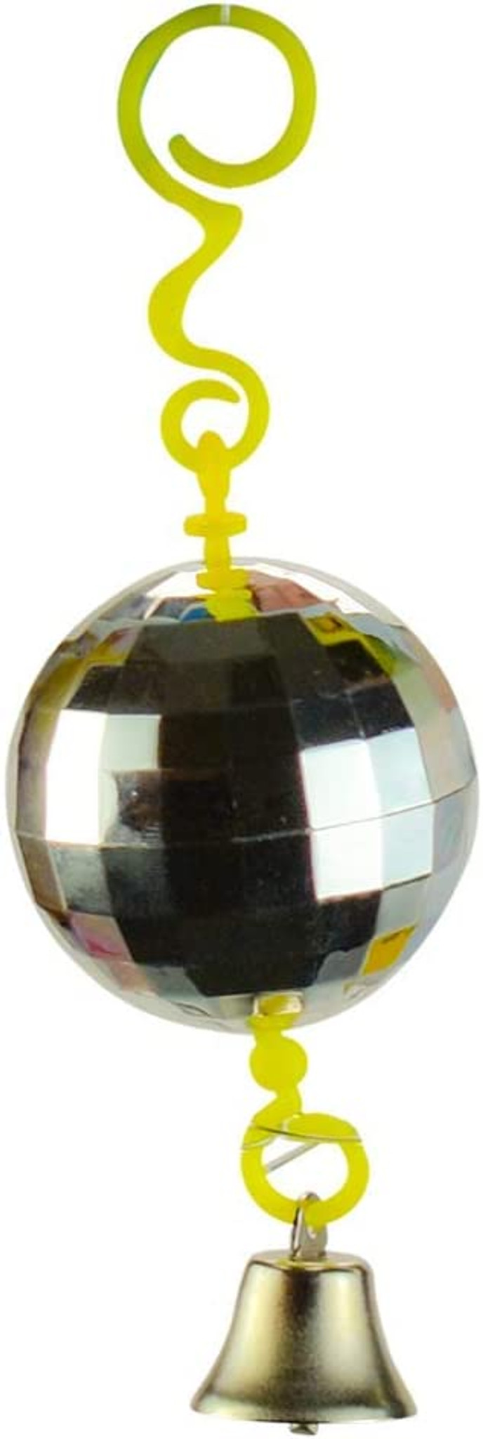 JW Pet Activitoy Disco Ball Bird Grooving the Beat Tiny Mirror Effect Square