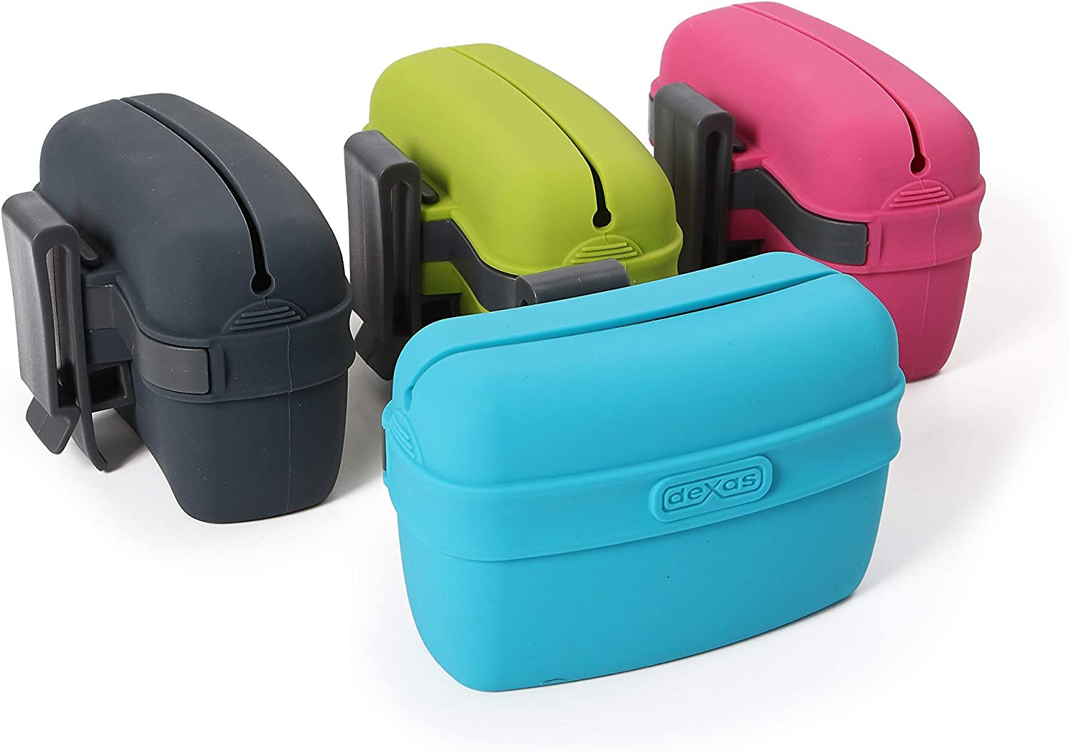 Dexas Pooch Pouch Clip-on Training Treat Container Grey Flexible