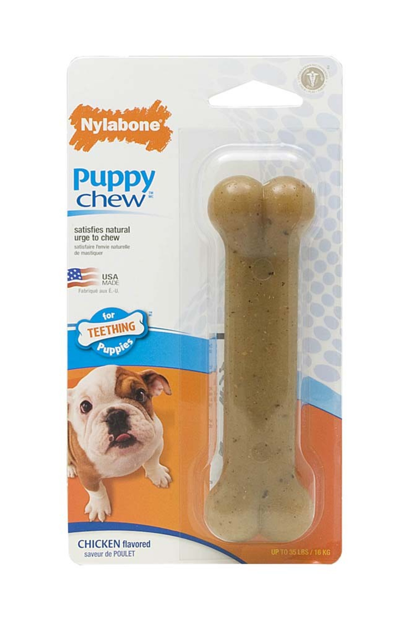 Nylabone Petite Puppy Peanut Butter Twin Pack Chew Toy