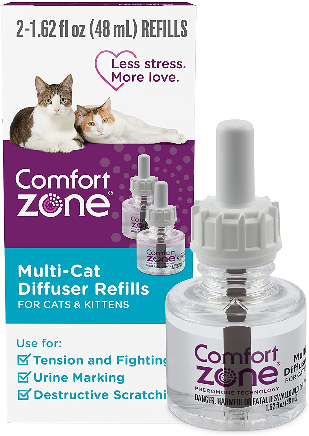 Comfort Zone Multi-Cat Diffuser Refill Pack For Cats Kittens