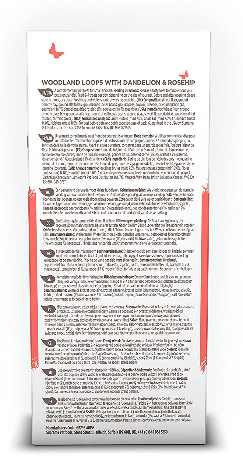 Selective Naturals Woodland Loops Dandelion & Rosehip For Guinea Pigs 2