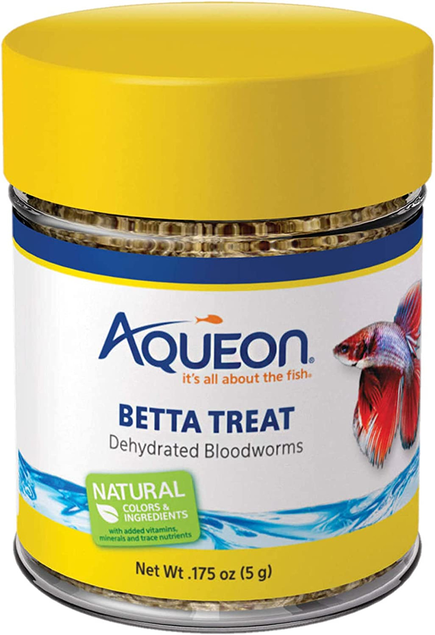 Aqueon Betta Treat Dehydrated Bloodworms Naturally Attracts Betta