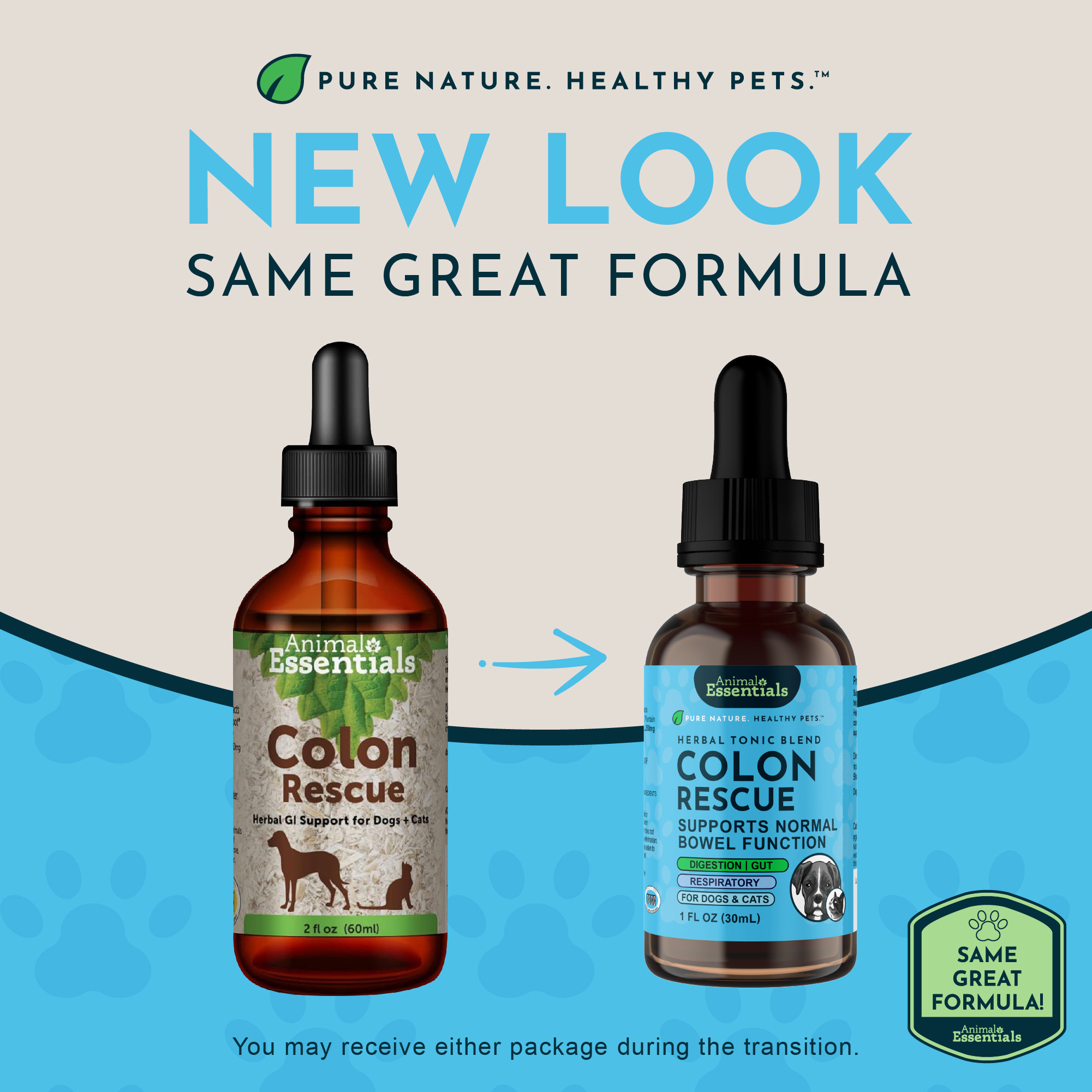Image showcasing Animal Essentials Colon Rescue Herbal Formula For Dogs And Cats 2-Ounce