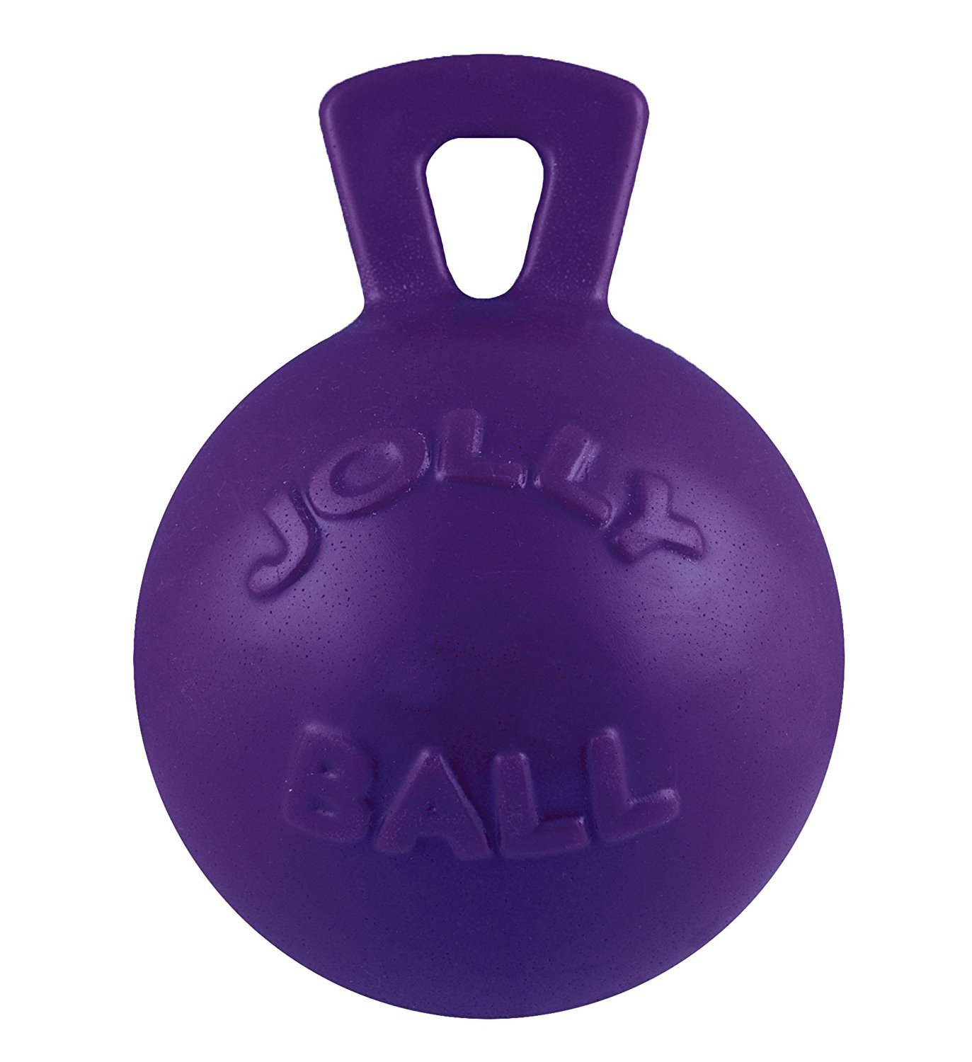 Jolly Pets Tug-N-Toss 10 inch Purple Rubber Ball with Handle Chew