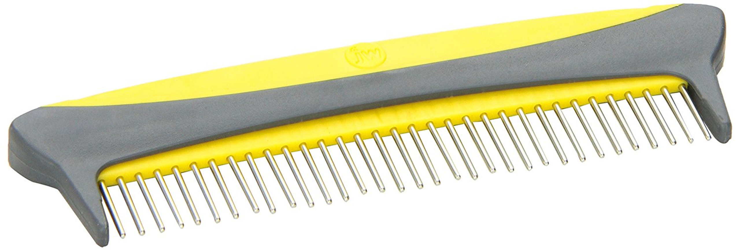 JW Pet GripSoft Double Row Undercoat Rake Rounded Coat Hair Care Dog Grooming LittleFamilyMembers