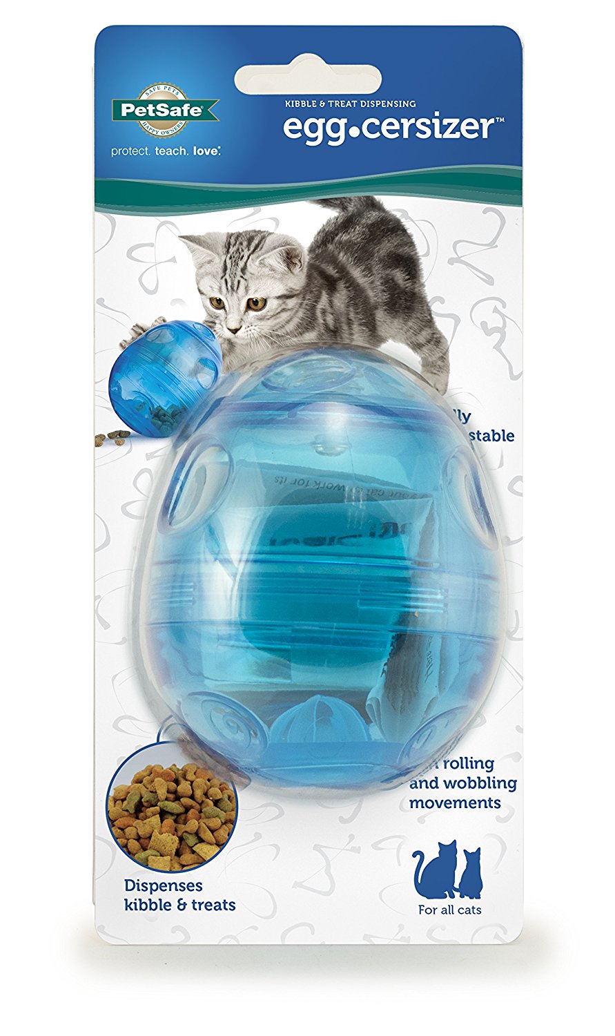 PetSafe Egg-Cersizer Interactive Cat & Kitten Toy - Treat & Meal