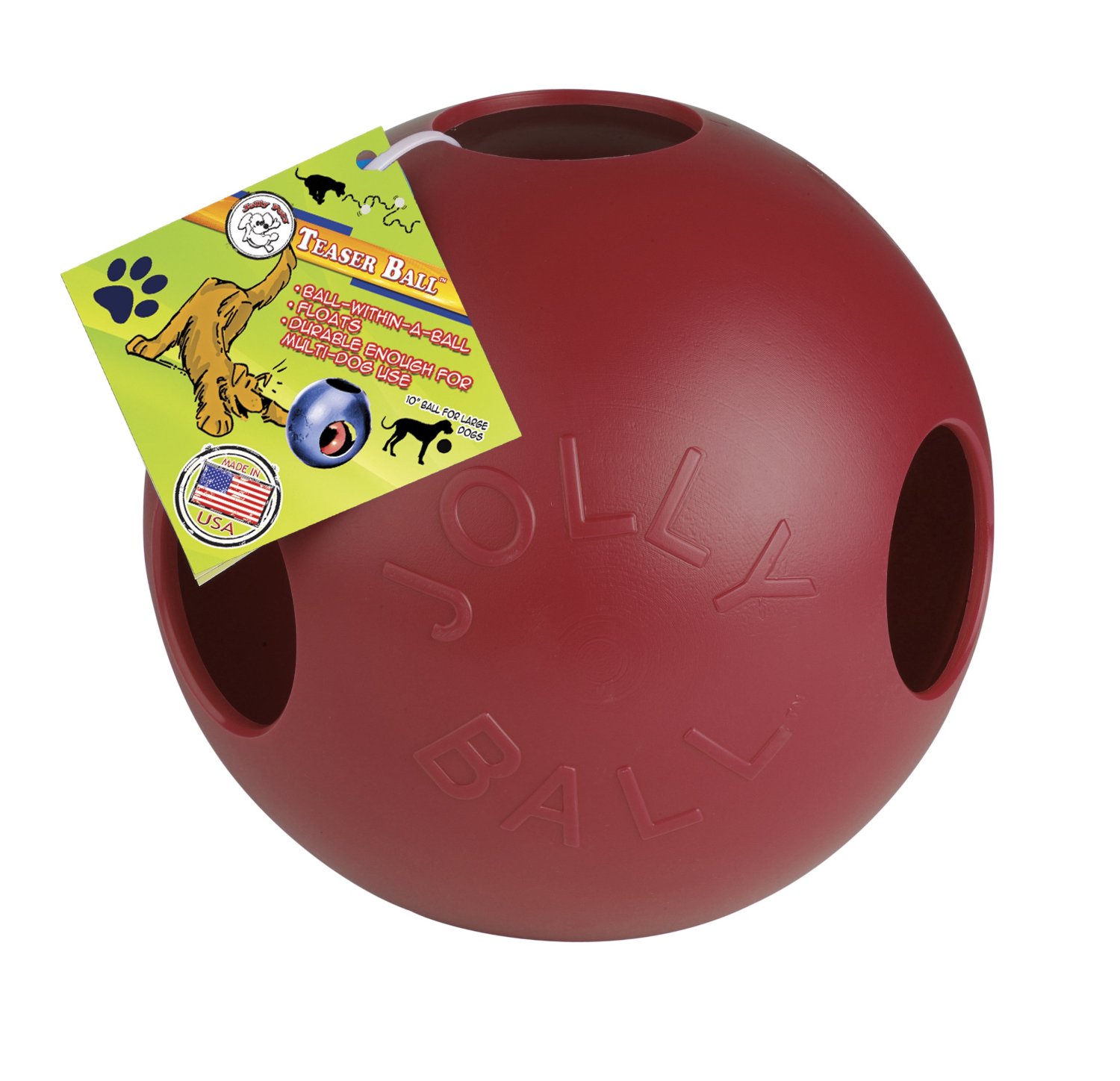 large hard plastic dog ball