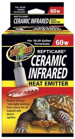 Zoo Med 60 Watt Ceramic Heat Emitter 24 Hour Heat For 10-20 Gallon