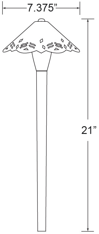 Encore Aluminum Perfect Post Punched Shade Pathway Light - Lighting ...