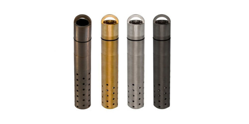 VersaBeam Brass Perforated Shield with Hanging Loop in Weathered Brass Finish VersaBeam 3000K Light Engine in Weathered Brass Finish Included.