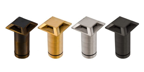 VersaBeam Brass Square Quad Slot Flange in Weathered Brass Finish VersaBeam 3000K Light Engine in Weathered Brass Finish Included.