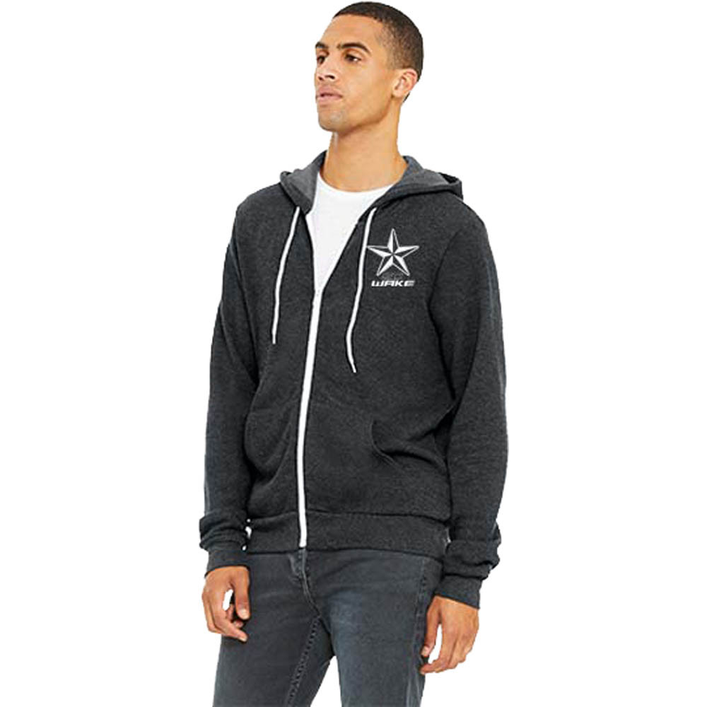 SC Wake Star Design Lightweight Fleece Zip-Up Hoodie | SC Wake
