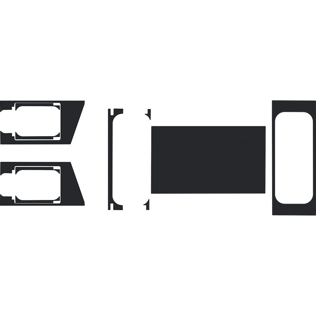 Polaris Ranger 1500 - 4 Seat Truck Cap Accessories - Kelly Fabworks - All Black, 5mm HD Tetrapod