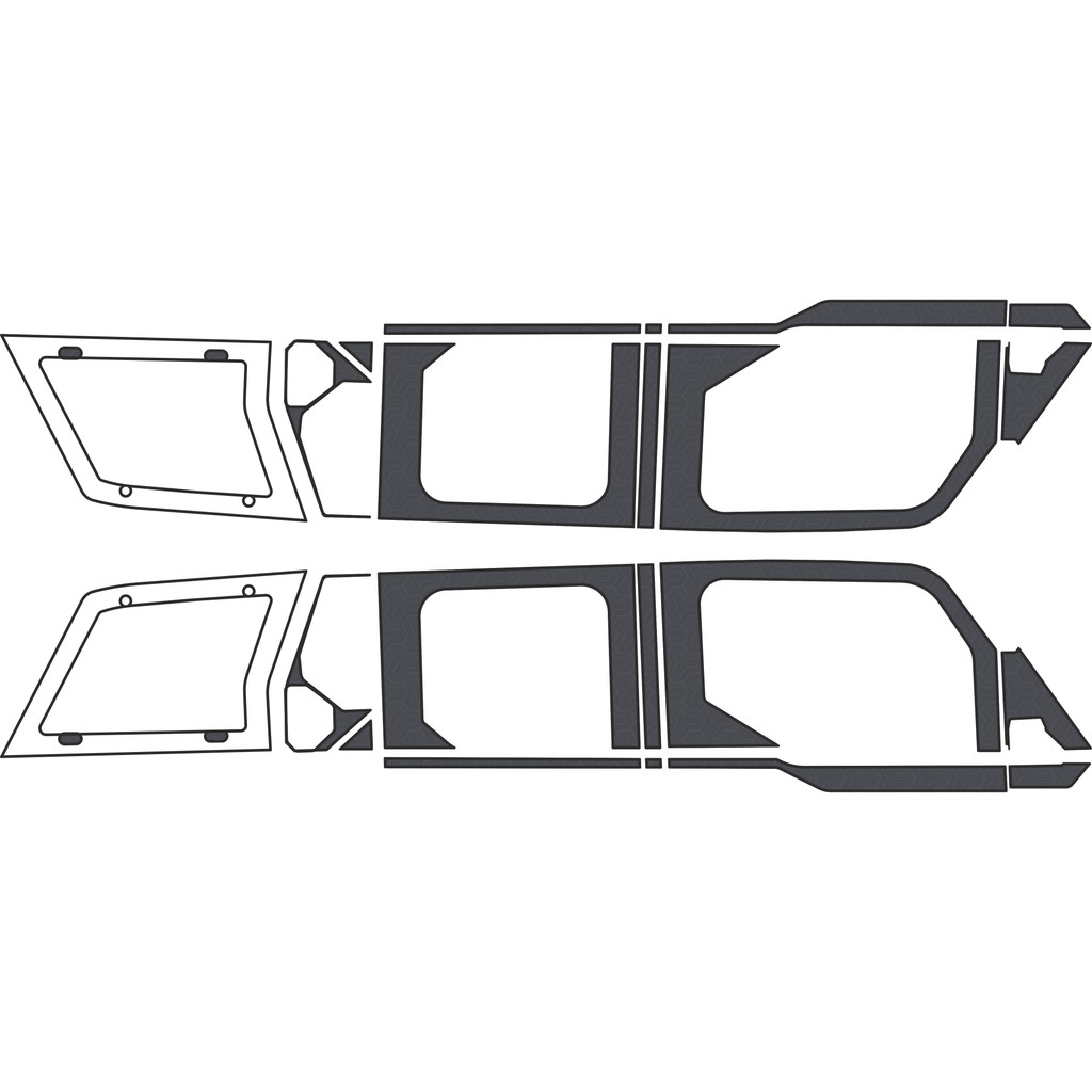 Polaris Xpedition - 4 Seat Exterior Upper Body Window Armor Kit - OEM