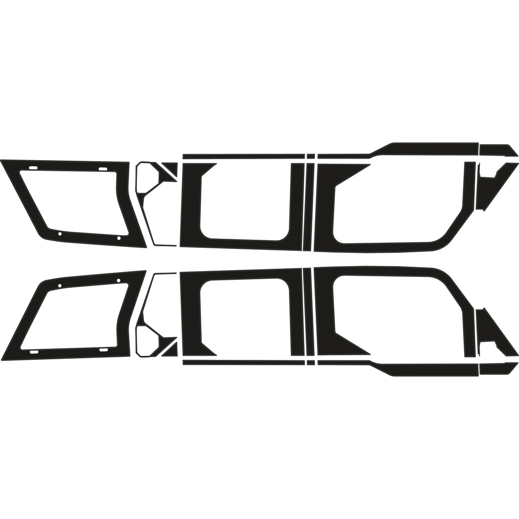 Polaris Xpedition - 4 Seat Exterior Upper Body Window Armor Kit - OEM