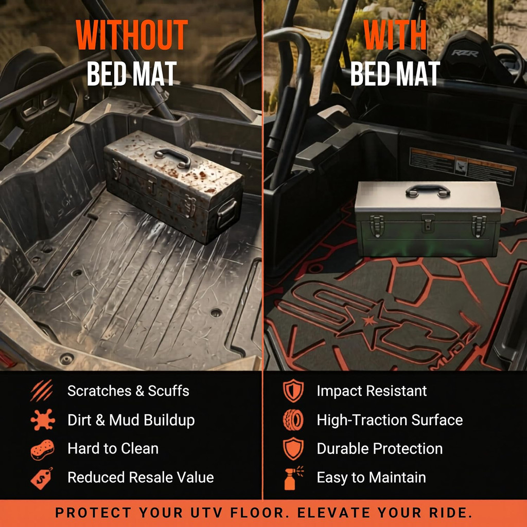 Polaris RZR Pro R - 4 Seat Bed Mat - OEM