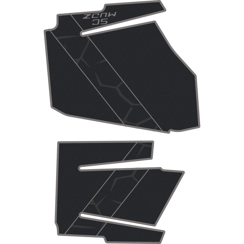 2024 Polaris RZR XP 1000 - 2 Seat Floor Mats - OEM - Black Over Storm Gray, 8mm HD Tetrapod