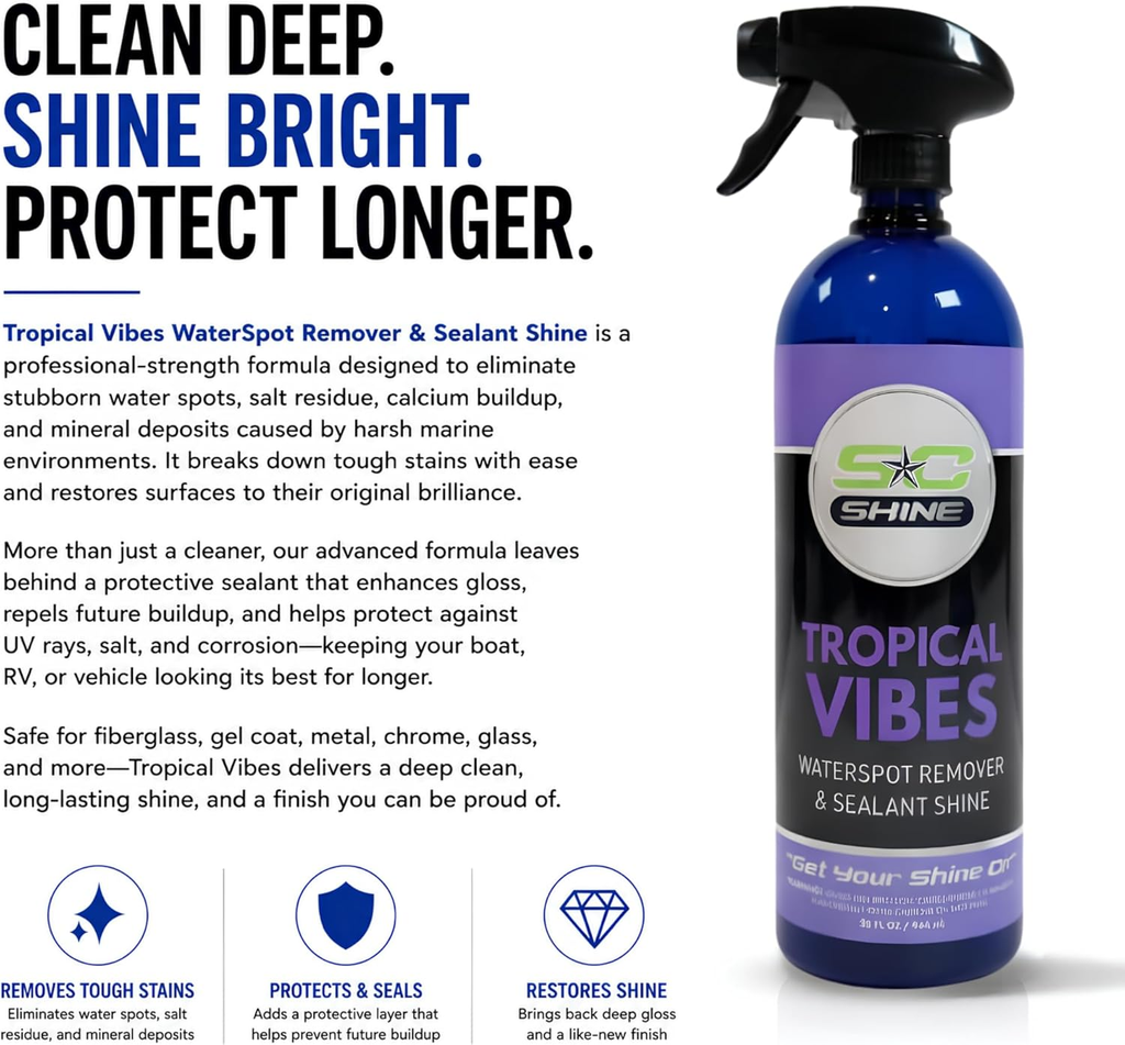 Tropical Vibes | Boat Water Spot Remover & Sealant Shine