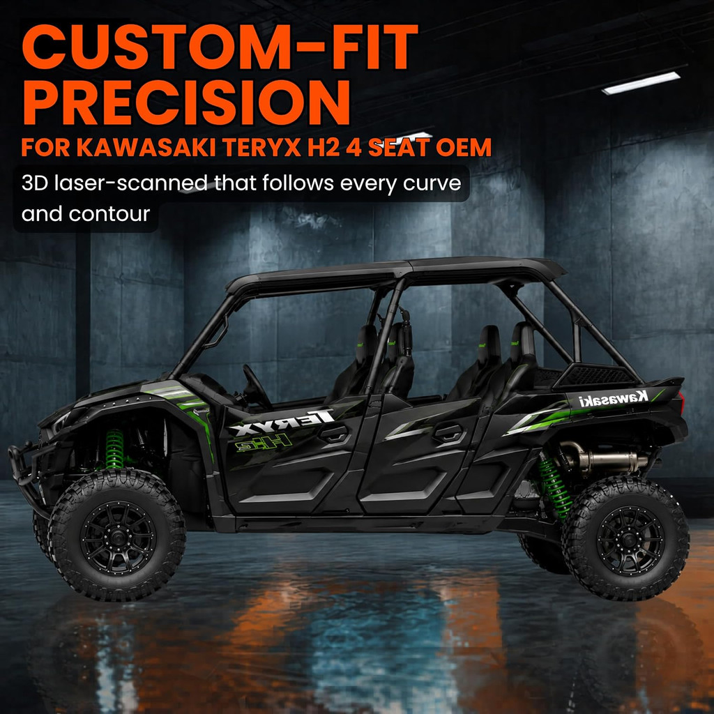 Kawasaki Teryx H2 - 4 Seat Door Liners - OEM