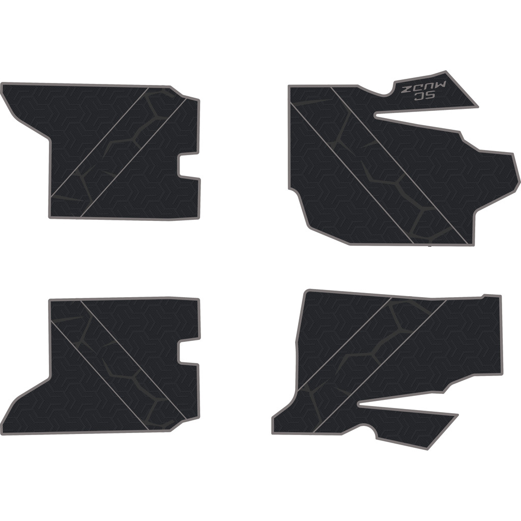 2023–2026 Kawasaki Teryx KRX4 1000 - 4 Seat Floor Mats - OEM - Black Over Storm Gray, 8mm HD Tetrapod