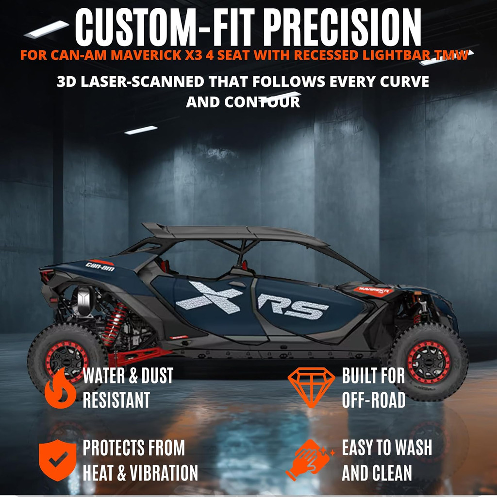 Can-Am Maverick X3 - 4 Seat Headliner with Recessed LightBar - TMW